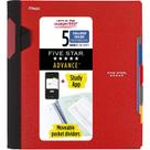Caderno Five Star 5 Subject College Ruled 200 folhas vermelho