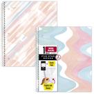 Caderno Five Star Spiral, 1 objeto, pautado em 80 folhas, pacote com 2