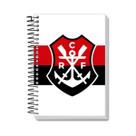 Caderno Flamengo Espiral Capa Dura 1 Matéria Regata Branco