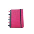 Caderno Glamour Brilho Glitter Pink Charme - Disco Inteligente