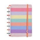 Caderno inteligente arco-iris pastel grande c/80fl