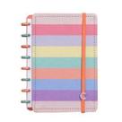 Caderno inteligente arco-iris pastel grande c/80fl