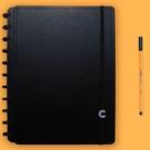 Caderno Inteligente Grande Casual Basic Black