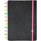 Caderno Inteligente Grande Lets Glitter Neon Black 80Fls