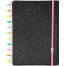 Caderno Inteligente Grande LETS Glitter Neon BLACK 80FLS