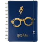 Caderno Inteligente Harry Potter Azul A4 Tamanho Grande Capa Dura Deluxe Discos Universitário Escolar Folha Destacável Caderno Inteligente Harry Potter Azul A4 Tamanho Grande Capa Dura Deluxe Discos Universitário Escolar Folha Destacável