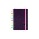 Caderno inteligente lets glitter neon black - a5
