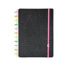 Caderno Inteligente Lets Glitter Neon Black Preto Ci Tamanho Grande de Disco 80 Folhas Caderno Inteligente Lets Glitter Neon Black Preto Ci Tamanho Grande de Disco 80 Folhas