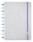 Caderno inteligente lets glitter silver 2.0 - grande