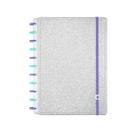Caderno Inteligente Lets Glitter Silver Prata Ci Tamanho Grande de Disco 80 Folhas Caderno Inteligente Lets Glitter Silver Prata Ci Tamanho Grande de Disco 80 Folhas