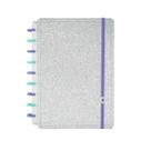 Caderno Inteligente Lets Glitter Silver Prata Ci Tamanho Médio de Disco 80 Folhas Caderno Inteligente Lets Glitter Silver Prata Ci Tamanho Médio de Disco 80 Folhas