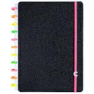 Caderno inteligente médio Glitter Neon Black 80 folhas