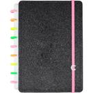 Caderno Inteligente Medio LETS Glitter Neon BLACK 80FLS