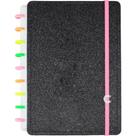 Caderno Inteligente Médio LETS Glitter Neon BLACK
