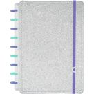 Caderno Inteligente Médio LETS Glitter Silver 2.0