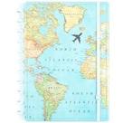Caderno inteligente medio mapa mundi gocase 80 folhas