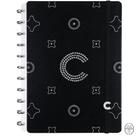 Caderno inteligente monogram black médio 190x255mm 80 folhas