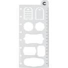 Caderno Inteligente Regua Stencil Criativa 19CM Caderno Inteligente Regua Stencil Criativa 19CM