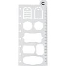 Caderno Inteligente Régua Stencil Criativa 19CM