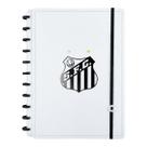 Caderno Inteligente Time Santos Pelé Tamanho A4 Grande Capa Dura Disco Branco Universitário Escolar Folha Destacável 90g