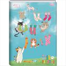 Caderno Jandaia universitário 1M funny cats brochura 80fls -