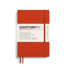 Caderno LEUCHTTURM1917 A5, capa mole média, pautado por 123 páginas