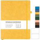 Caderno MALEDEN A4 - Capa Dura em Couro Amarelo - Pauta Universitária Caderno MALEDEN A4 - Capa Dura em Couro Amarelo - Pauta Universitária