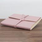 Caderno Medieval em material sintético Rosa Amarração 80 fls Sem Pauta