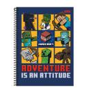 Caderno Minecraft Universitário Escolar 1 Matéria 80 Folhas