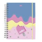 Caderno Mini Smart Hello Rosa 80 Folhas 10 Divisórias DAC