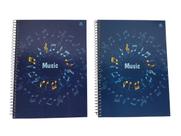 Caderno Musica Pentagrama 80 Folhas Capa Dura Music Is All 02 Unidades