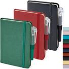 Caderno NIRMIRO A6 Mini de Couro 9x14,5cm Kit com 3 Unidades e Caneta