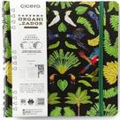 Caderno organizador duo passaros pautado & pontado 17x24 floresta tropical preto cicero