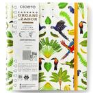 Caderno organizador duo passaros pautado & pontado a5 floresta tropical branco cicero