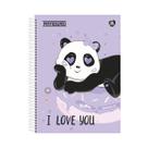 Caderno Pandinha My Friend Capa Dura 80Fs 1 Matéria Escolar