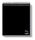 Caderno Para Canhotos 10 Matérias 160 Fls Flip Neutro Preto