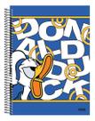 Caderno Pato Donald Disney 10 Matérias Capa Dura Com Adesivo