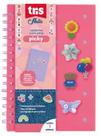 Caderno Pautado Picky Holic Charm - A5 - 80 Folhas - Capa de Silicone - Com 6 Pins - Tris