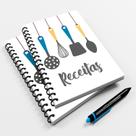 Caderno Pequeno 20x14cm Receitas Modelo 02
