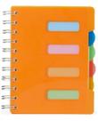 Caderno Pequeno Com Divisórias Espiral Anotações Pauta