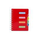 Caderno Pequeno Com Divisórias Espiral Anotações Pauta Vermelho Caderno Pequeno Com Divisórias Espiral Anotações Pauta Vermelho