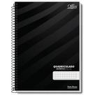 Caderno Quadriculado 7X7mm Universitario 80F Preto Capa Dura - Pauta Branca