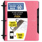 Caderno Recarregável Five Star Flex Argolas de 1 Polegada Rosa Prom