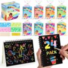 Caderno Scratch Art LoveStown, pacote de 24 para crianças com caneta