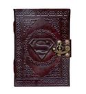 Caderno SH SHIFAA HANDICRAFT Superman em couro gravado 7x5 polegadas