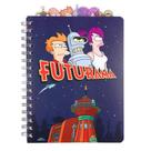 Caderno Silver Buffalo Futurama com 6 abas em espiral 13x21cm