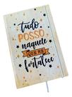 Caderno Sketchbook Grande - Capa Religião Tudo Posso Naquele que me Fortalece - 21x14cm Caderno Sketchbook Grande - Capa Religião Tudo Posso Naquele que me Fortalece - 21x14cm
