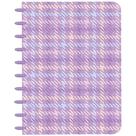Caderno Smart Lilás Pied Poule A5 80 Folhas Confetti Capa Dura
