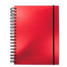 Caderno Smart Vermelho Elástico 10 Divisórias Folhas Reposicionáveis