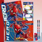 Caderno Spider Man Brochura + Caderno Desenho Capa Dura 80fls Tilibra com Kit Escolar Homem Aranha